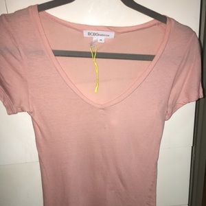 BCBG Cotton V-Neck T-shirt